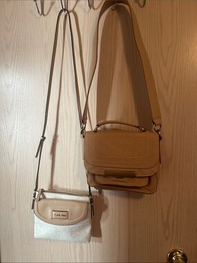 Calvin Klein Beige and Tan Crossbody Bag Duo